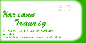 mariann traurig business card